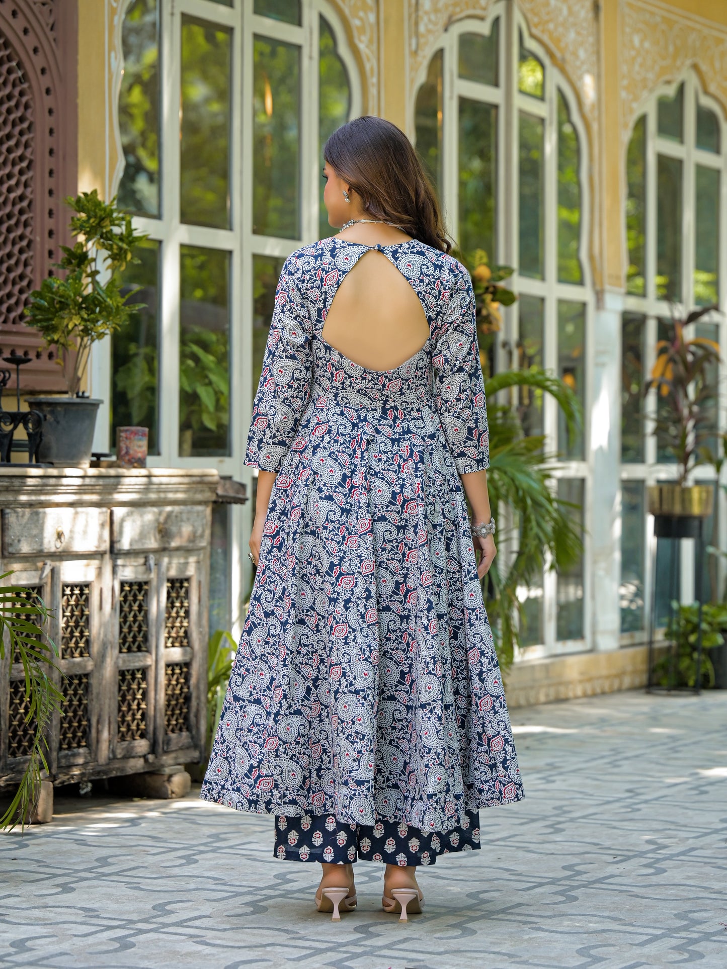 AASHVIKA BLUE COTTON SUIT SET