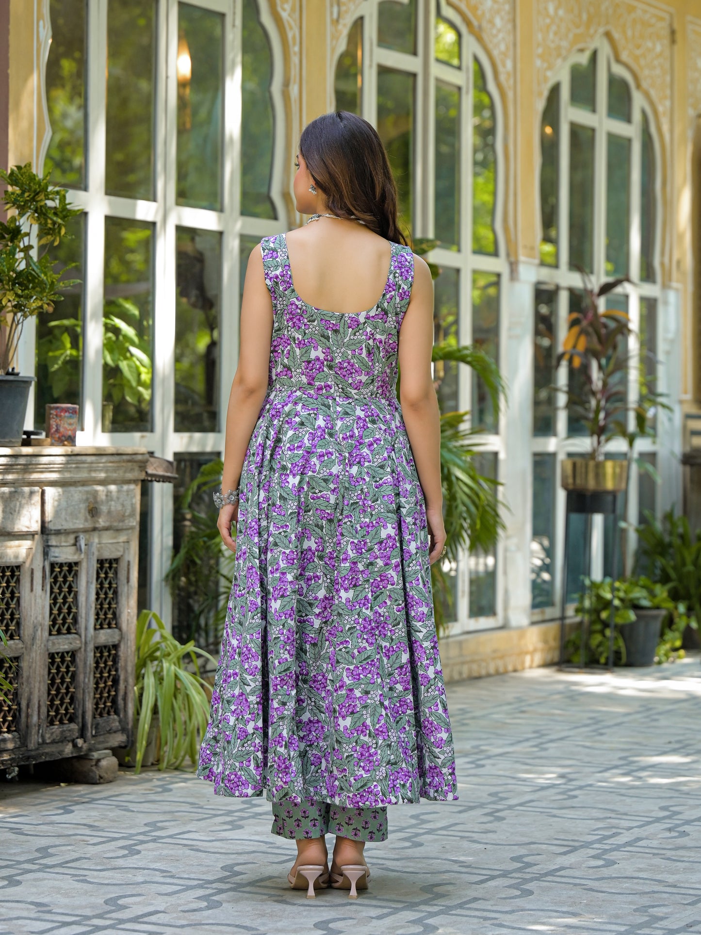 WAMIKA LEAF PRINT COTTON SUIT SET