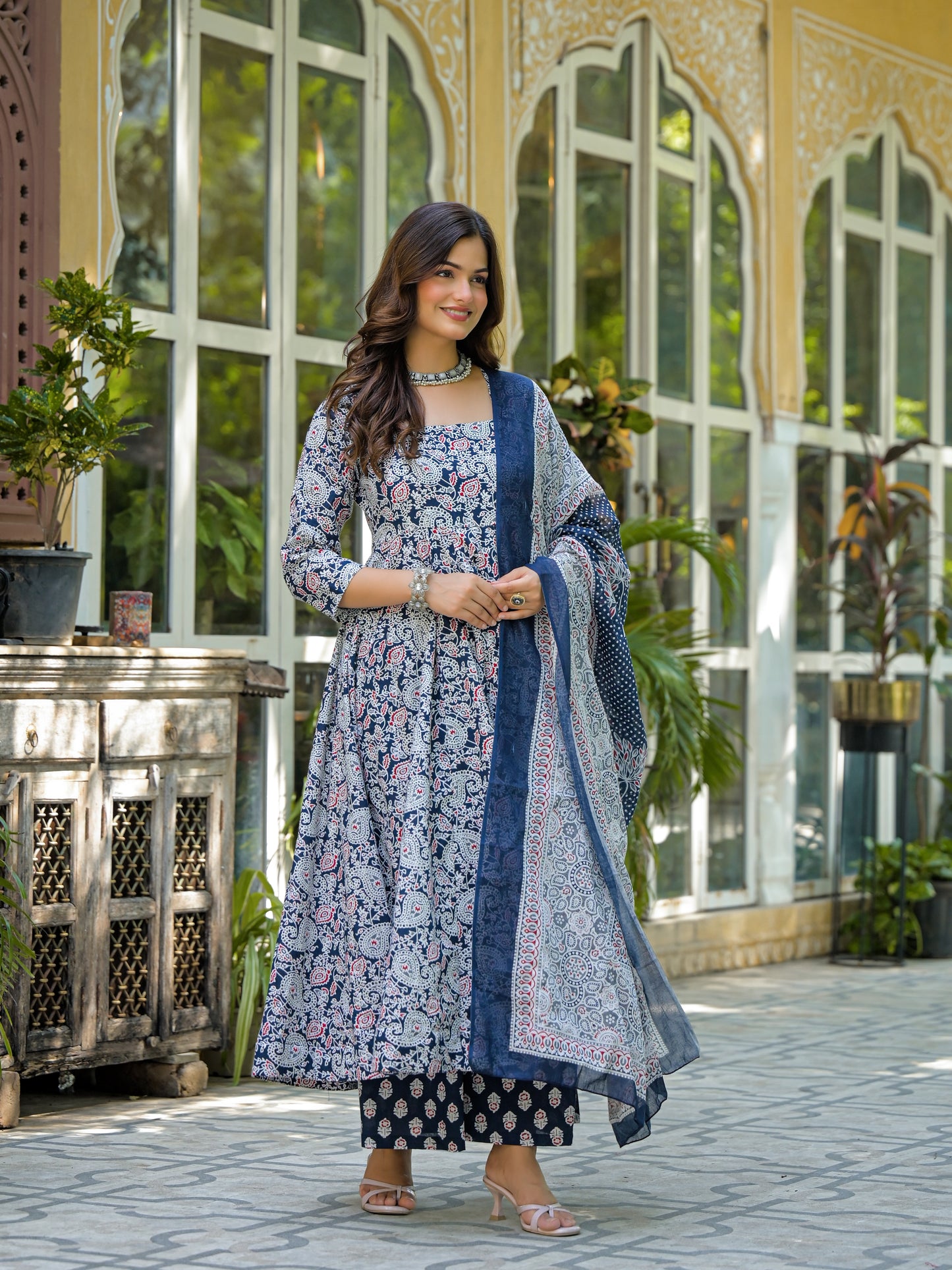 AASHVIKA BLUE COTTON SUIT SET
