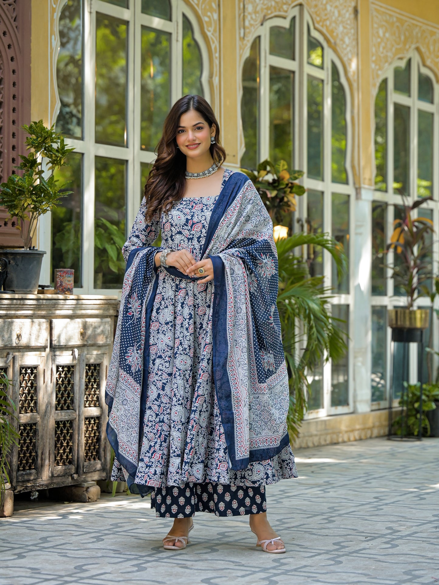 AASHVIKA BLUE COTTON SUIT SET